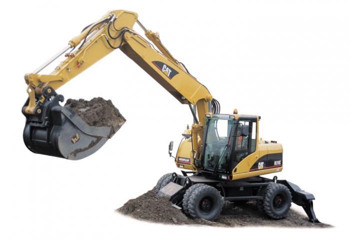 Pelle sur pneu Caterpillar M318C Mono